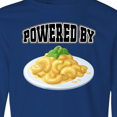 thumbnail image 4 of Inktastic Powered by Macaroni and Cheese Long Sleeve Youth T-Shirt, 4 of 5