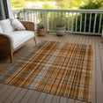 thumbnail image 6 of Addison Rugs Chantille Indoor/Outdoor Transitional Plaid Terracotta Washable Rectangle Rug, 5' x 7'6", 6 of 6