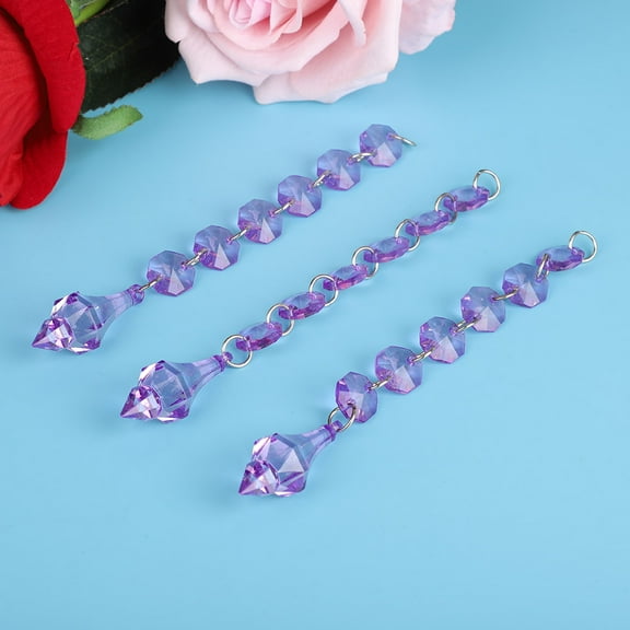 10Pcs lot 6 1 Acrylic Diamonds Wedding Decoration Crystal Gems Hangings Decor(A)