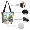 thumbnail image 4 of Balery Parisian Cafe With Eiffel Bolsa de Hombro con Diseño, Bolsa Grande y Duradera, Bolsa Versátil para Compras, 4 of 6