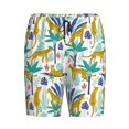 thumbnail image 4 of Wukai Summer Leopard Men’s Short Pajama Pants With Pockets Soft Sleep Pj Shorts for Men-Small, 4 of 6