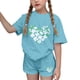 thumbnail image 1 of Vestido de manga corta para niños Día de San Patricio impreso de dos piezas Conjunto de cuello redondo con pantalones cortos, blusa de manga corta, 1 of 6