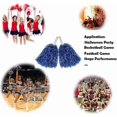 thumbnail image 4 of 12 Pack Pom Poms Cheerleading Metallic Foil Cheer Pom Poms with Plastic Handles for Cheering Squard Team Spirit Sports, 4 of 4
