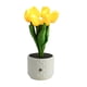 thumbnail image 2 of Lámpara de escritorio LED con flores artificiales, luz nocturna pequeña, ramo artificial de 6 cabezas para dormitorio, lámpara de noche, luz ambiental decorativa, iluminación de escritorio, luz noctur, 2 of 8