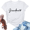 thumbnail image 4 of Tittly T Shirts for Women Spring Tops for Women Grandma Shirts For Women Shirt Heart Printed Casual Short Sleeve Tee Top Graphic Tees Tshirts Shirts White L, 4 of 5