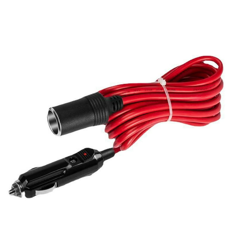 MoreChioce Cigarette Lighter Power Cord Car Electrical Plug Extension Cable  12V-24V Tire Inflator Coffee Machine Air Pump Inverter Socket Cable 3m 