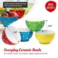 thumbnail image 3 of Bruntmor - Polka Dot Colorful Decorative Everyday Porcelain Ceramic Dinner, 3 of 8