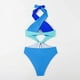 thumbnail image 5 of Trajes de baño de una pieza para mujer, conjuntos de bikini sin espalda con tirantes ajustables y diseño de bloques de color a la moda para mujer, traje de baño para mujer, 5 of 5