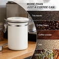 thumbnail image 4 of Stainless Steel Coffee Canister - 22OZ Airtight Coffee Bean Storage Grounds Container Holder with Date Tracker & Measuring Scoop, Kitchen Food Canister Jar for Cereal, Sugar, Tea, Flour, Gifts, 4 of 8