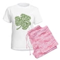 thumbnail image 6 of CafePress - Skulls Shamrock Women's Light Pajamas - Women's Short Sleeve Print T-Shirt and Pants Light Cotton Pajama Set, 6 of 7