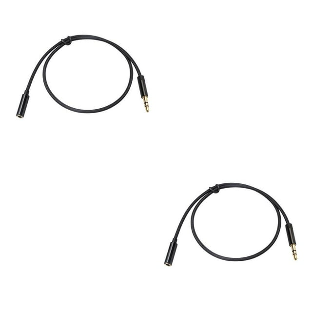 Decodeary Phone Tablet Headphone Portable Audio Extension Cable 3.5mm Male to Female Adapter Conversion Connector Accessory 1m 2Set