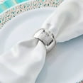 Efavormart Shiny Silver Plated Hammered Curved Napkin Rings 4/pk