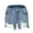 Blue, variant on Womens Clearance under $10 2025 Clearance! asdoklhq Plus Size Pants for Women,elastic hole tassel high waist denim shorts