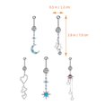 thumbnail image 2 of 5 Pcs Heart Belly Button Rings Navel Barbell Stud Heart Navel Ring Piercing Belly Ring Nail Belly Button Eyebrow Ring, 2 of 3