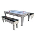thumbnail image 5 of RACK Luxor 7.5-Foot 4-in-1 Multi-Game Swivel Billiard/Pool Table with Multiple Table Options (Blue Felt with 2 Bench), 5 of 6