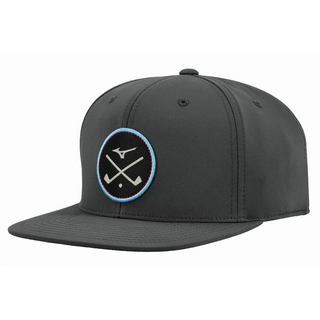 Gorra Mizuno para mujer, con forma de palo cruzado, con cierre de cremallera, color carbón