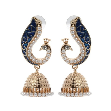 Hukai Retro Indian Bollywood Earrings Ethnic Earrings Kundan Jhumka Jhumki Drop Earring Gypsy