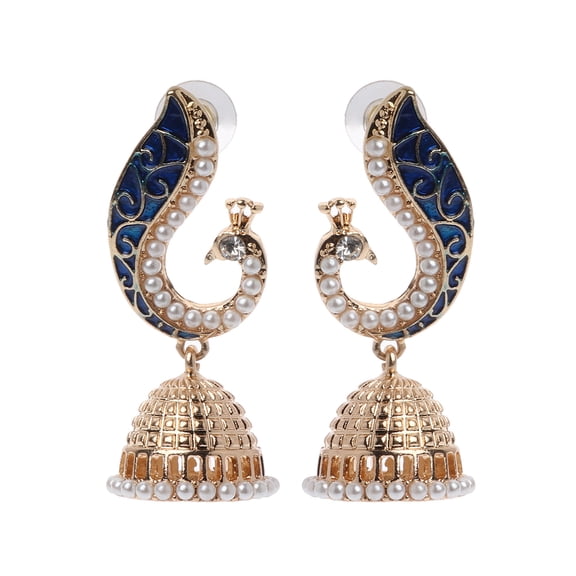 Hukai Retro Indian Bollywood Earrings Ethnic Earrings Kundan Jhumka Jhumki Drop Earring Gypsy