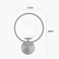 thumbnail image 5 of Globe Wall Light Modern Sconce Indoor White Glass Wall Lamp, Geometric Wall Lamps Headboard Lightning Fixtures for Bedroom Bedside Living Room Hallway Balcony, E27 Base, 5 of 7