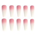 thumbnail image 1 of Baohd 1 Set French Tip Press on Nails Extension Frosted Extra Long Matte Fingernails Tips Detachable Fashion DIY Manicure Kit Type 1, 1 of 8