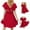 Red, variant on OGLCCG Girls Summer Tie Back Dress Tween Kids Off Shoulder A-Line Swing Dresses Formal Party Wedding Princess Dress Size 4-15 Years