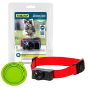 PetSafe  PIF-275-19 Wireless Fence Receiver Collar for Wireless Fence Containment System - Dogs Over 5lb - Waterproof with Tone & 5 Static Correction Levels - Includes eOutletDeals Pet Travel Bowl