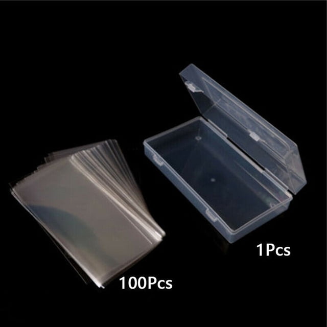 "Leke 100Pcs Paper Money Album Currency Banknote Case Storage Bag Collection & Transparent Box Holder,6.0x2.8inch"