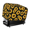 thumbnail image 1 of Funda para tostadora LUVOADALA Sunflower Stylish Black, 2 rebanadas, 1 of 6