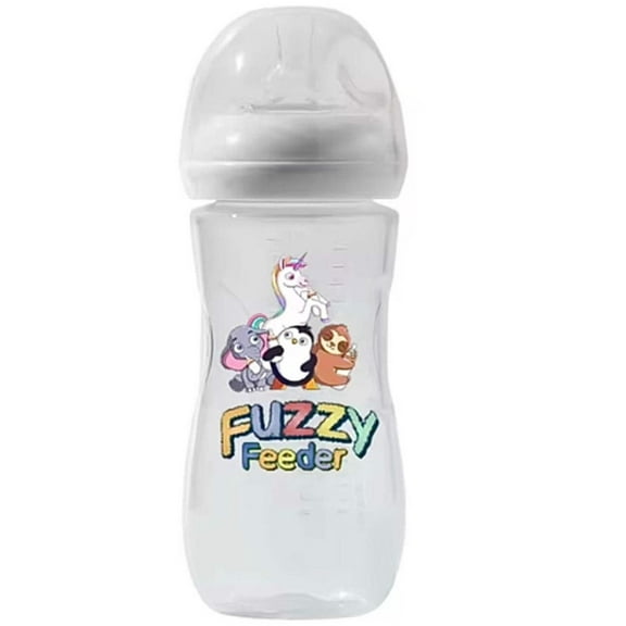 Fuzzy Feeder No-Drip Nipple Baby Bottle, BPA-Free, Leak-Proof, Travel-Friendly
