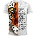 thumbnail image 1 of Child Warrior Survivor Inspiration Tiger All Over Adult T-Shirt - Medium, 1 of 2