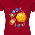 thumbnail image 4 of Inktastic Sun and Planets- Yes, and Pluto Women's V-Neck T-Shirt, 4 of 5