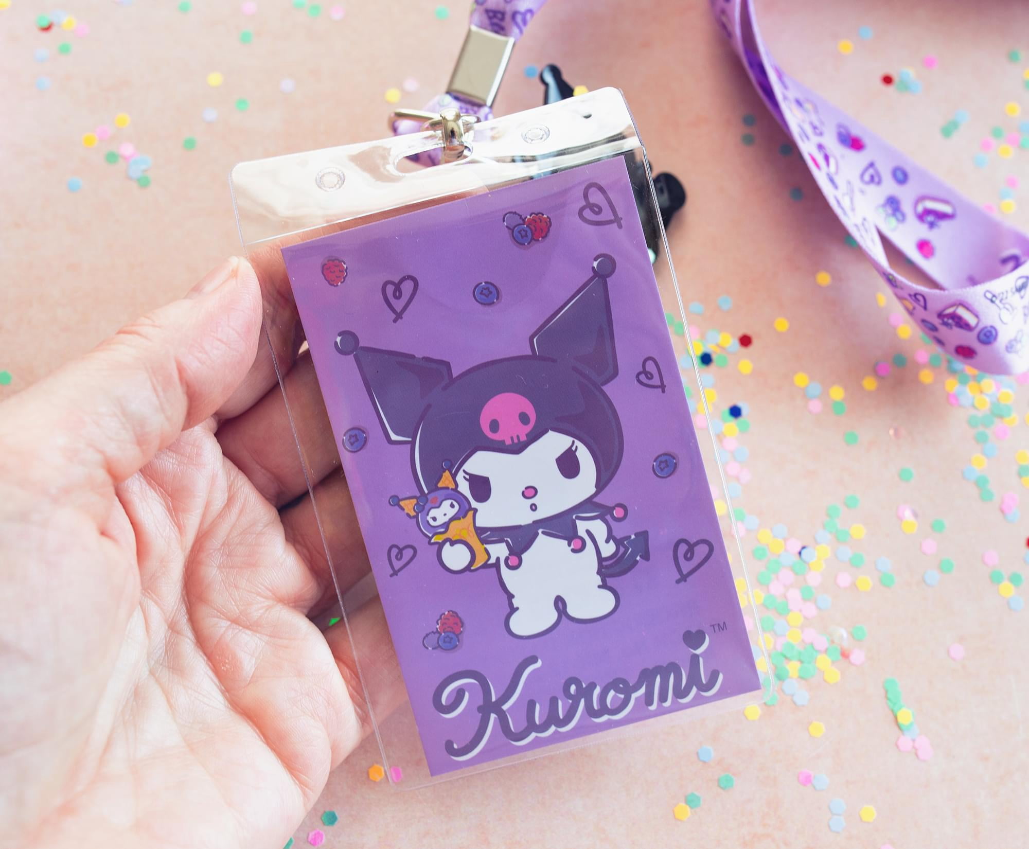 Sanrio My Melody And Kuromi Lanyards With ID Badge Holders and Charms | Set of 2