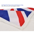 thumbnail image 3 of UK/ England Flag Sherpa Throw Blanket Polar Fleece, Super Cozy Warm TV Blankets for Bed or Couch Reversible 50" x 60", 3 of 5