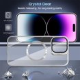 thumbnail image 4 of for iPhone 14 Pro Max Case Magnetic Clear with Camera Cover [Compatible with MagSafe] Stand Hard Luxury Plating Phone Cases for iPhone 14 Pro Max for Women Men -Sliver, 4 of 6