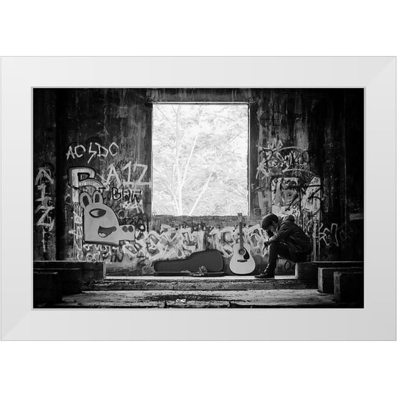 Perwiranegara, Bayu 18x13 White Modern Wood Framed Museum Art Print Titled - Untitled