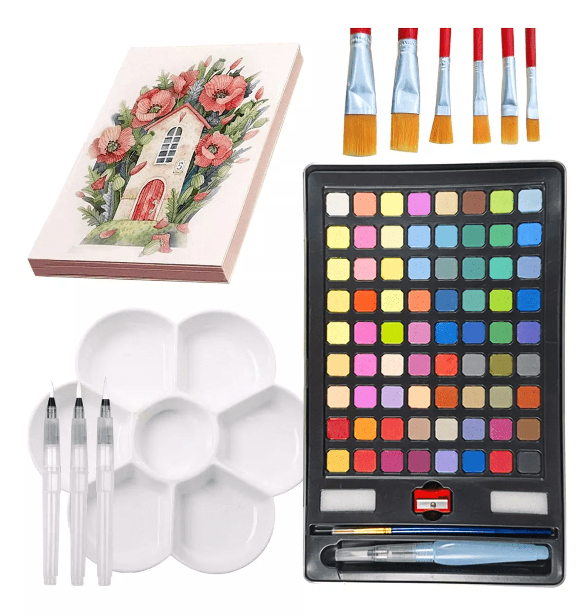"Set Arte Profesional Kit Dibujo Acuarelas Profesional 107pzs ...