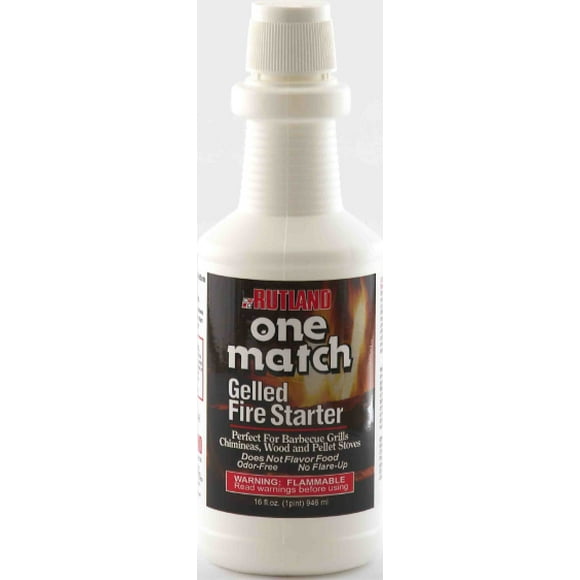 Rutland 49 CampFire Starter One Match (R) For Use In Fireplaces/ Campfires/ Fire Pits/ Barbecue Grills/ Charcoal/ Chimneys/ Wood/ Pellet/ Coal/ Corn Stoves; Gel Type; 16 Fluid Ounce; Single
