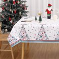 thumbnail image 1 of Haperlare Christmas Rectangle Christmas Tablecloth Waterproof Holiday Decorative Table Cover for Outdoor Indoor Party Kitchen Dining Room, White, 54"x90", 1 of 7