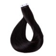 thumbnail image 2 of Maxfull Off Black Tape In Human Hair Extensions, Real Remy Double Sided Seamless Hair Extensions, 20pcs, 16inch, 50g, 2 of 6