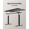 thumbnail image 3 of DESINO 55x24 inch Electric Standing Desk, Height Adjustable Sit Stand Desk with Memory Presets, Ergonomic Home Office Computer Desk with Anti-Collision, Black, 3 of 10