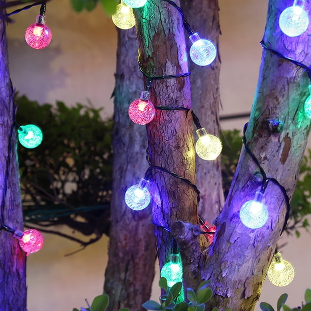 Rinhoo Trade Solar Light Ball String Light Waterproof Led String Lamp For Outdoor Yard Garden Decoration Colorful 20led Walmart Com Walmart Com
