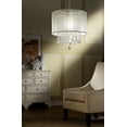 thumbnail image 2 of Gladwell Glam Trim Crystal Chandelier with Sheer Shade , Gold, 2 of 3