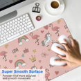 thumbnail image 4 of Long Mouse Pads for Desk,Pink Unicorn Flamingo Pattern Desk Mats on Top Of Desks, Desk Mouse Pad Extra Large with 3mm Non-Slip Base and Stitched Edge for Gaming,Office,Work,Home 35.4"x15.7", 4 of 6