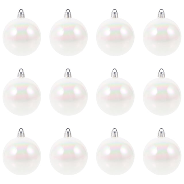 unbranded 12Pcs White Decorative Balls for Bowls Plastic Ornaments for Home Decor and Party Supplies