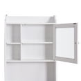 thumbnail image 4 of ACME Home FCH Bathroom Shelf Over Toilet Storage Space Saver Bathroom Cabinet Organization Wood Storage Cabinet White Finish, 4 of 9