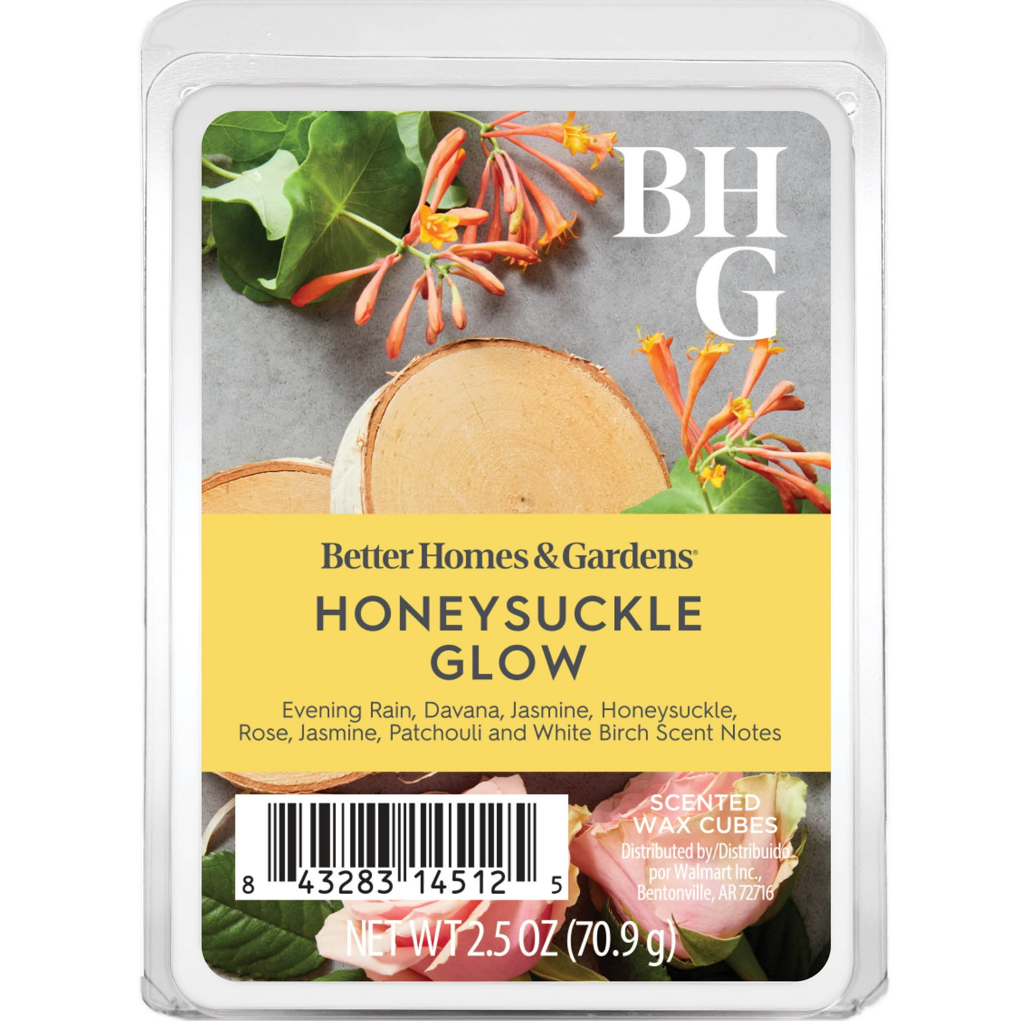 Better Homes & Gardens Honeysuckle Glow Wax Melts, 2.5 oz, 1-Pack