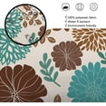 thumbnail image 5 of Boho Teal and Brown Floral Shower Curtain, Turquoise and Tan Flower Shower Curtain for Bathroom, Aqua Blue Bohemia Art Aesthetics Bathroom Decor Shower Curtain Set with 12 Hooks, 72X72in, 5 of 5