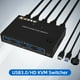 thumbnail image 2 of KCEVE KC-KVM201A USB3.0/HD 2 en 1 salida KVM Switcher Admite hasta 3840*2160@60Hz Resolución Conmuta KCEVE Negro, 2 of 7