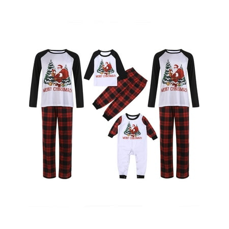

Multitrust Family Matching Christmas Letter Print Tops And Pants Sleepwear