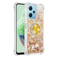 thumbnail image 2 of Funda para Xiaomi Redmi Note 12 4G con Brillo Líquido Flotante, Purpurina, Parachoques y Anillo Giratorio Soporte, 2 of 5